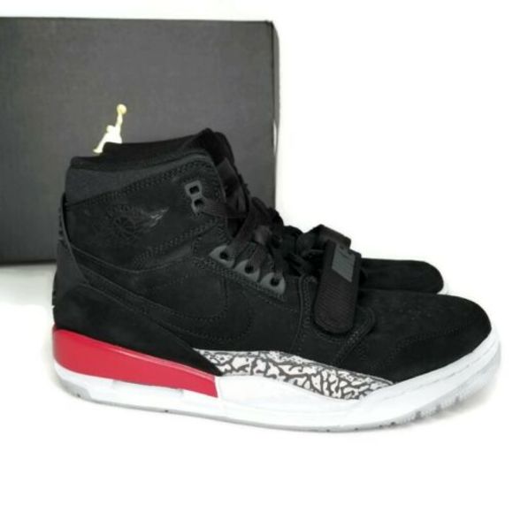 Nike Other - Nike Air Jordan Legacy 312 Black Suede Fire Red